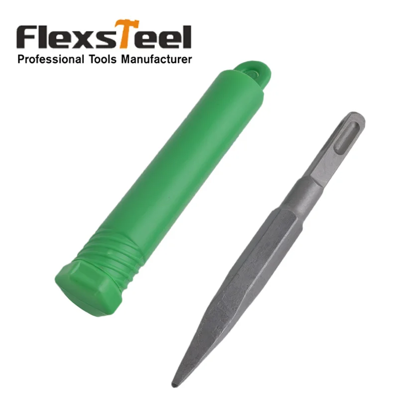 Flexsteel Pointed Tip Cold Chisel Square Shank 14x160mm Rotary Electric