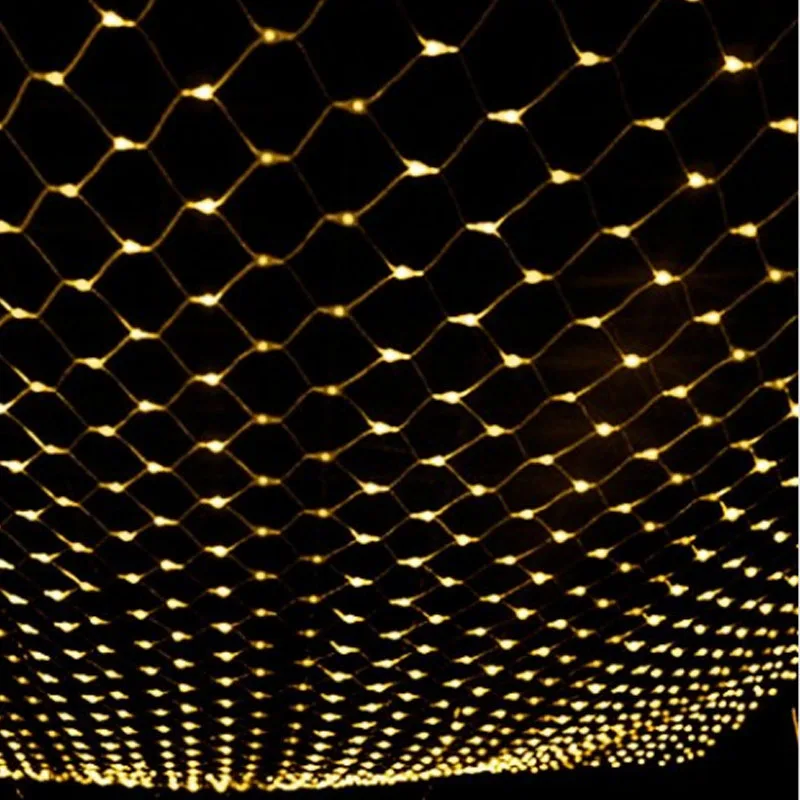 

3 colors 2x2m 144 Leds 8 display modes 220V net led string light Festival Christmas new year wedding ceremony light