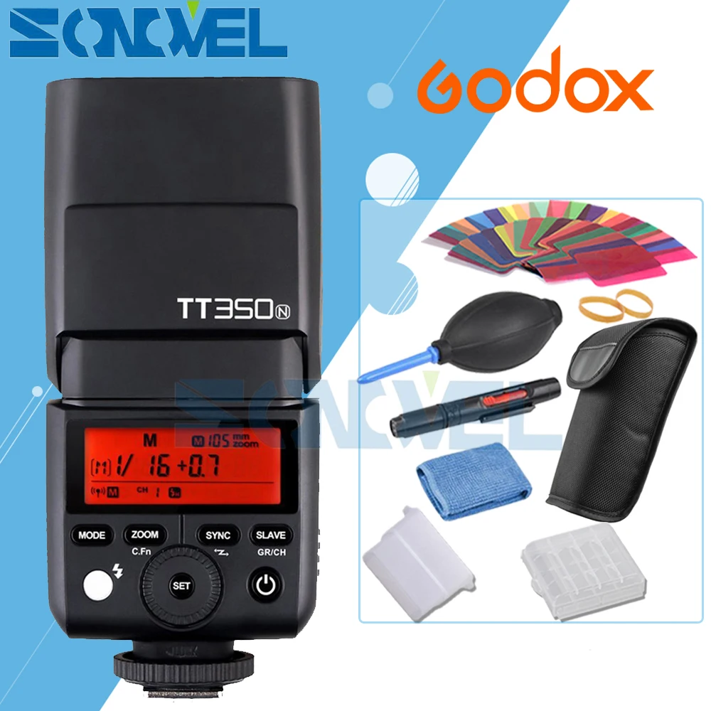 Godox Tt350n 2.4g Hss 1/8000s Ttl Gn36 Camera Flash Speedlite For Nikon