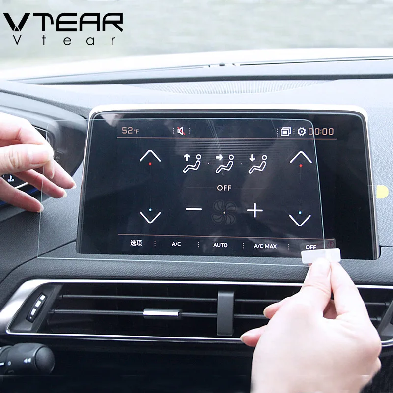 Vtear для peugeot пежо 3008 3008GT 5008 gps Навигация экран стальной материал Защитная пленка ЖК