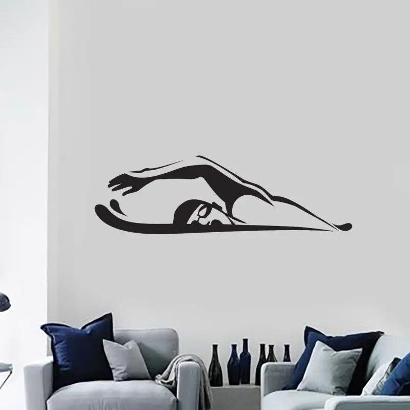 DCTAL swim decal triatlon etiqueta Run Riding nadador Decal natacion vinilo chm decoracion Mural bano etiqueta swim Sticker 8751