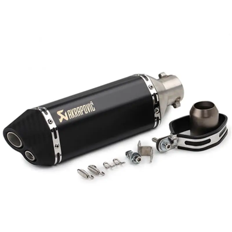 

Universal 36mm 51mm 370mm Motorcycle Scooter Akrapovic Exhaust Pipe Muffler for ducati CB600 YZF FZ400 Z750 RACING GY6 ATV