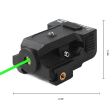Мини Компактный зеленый точечный лазерный прицел сильный луч Windage Регулируемый USB зарядка 20 мм Пикатинни Крепление для страйкбола пистолета винтовки