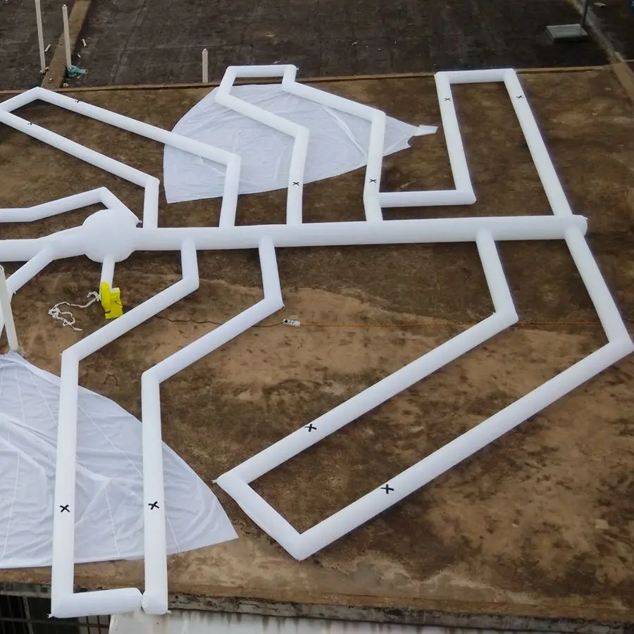 

Attractive desined and Portable inflatable crazy golf course,golf playing area frame customized for USA