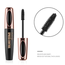Горячая, 4D шелковое волокно, тушь для ресниц, водостойкая Rimel 3d тушь для ресниц, удлинение ресниц, черная Толстая Удлиняющая косметика для ресниц