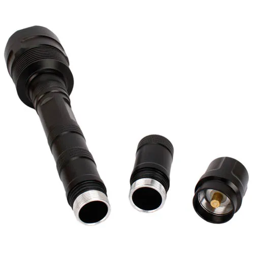 TrustFire TR-3T6/TR-3L2 Flashlight 5 Modes with Memory, White LED, Includes 3x 18650 Batteries, Charger, Mounts, and Tactical Switch image 6