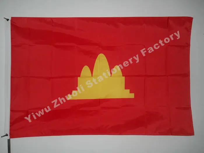Демократический флаг Kampuchea 120x90 см (3x5 футов) г 100D полиэстер двойная строчка