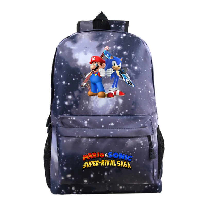 Sonic рюкзак Марио для студентов, сумки для мальчиков и девочек, модный школьный рюкзак с новым рисунком для подростков, повседневный рюкзак для мужчин и женщин, рюкзак для путешествий - Цвет: 14