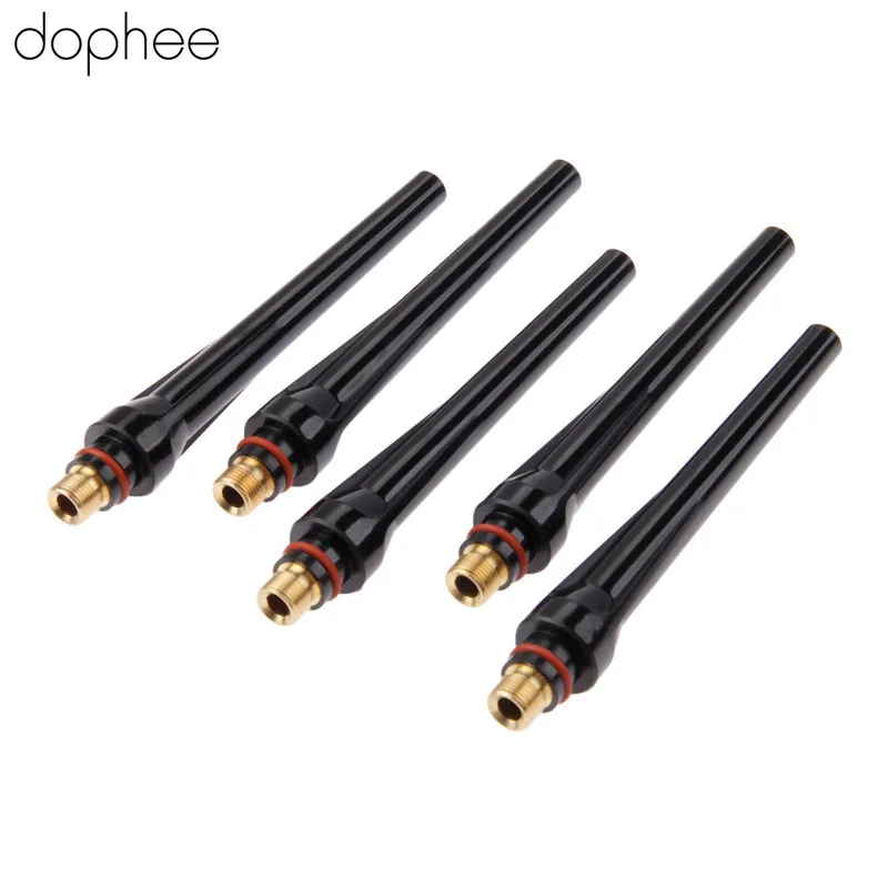 

dophee 5PCS Long Back Cap(57Y02) Machine Accessories Tig Welding Torch Long Mid Short Tig Back Caps For WP-17 WP-18 WP-26 New