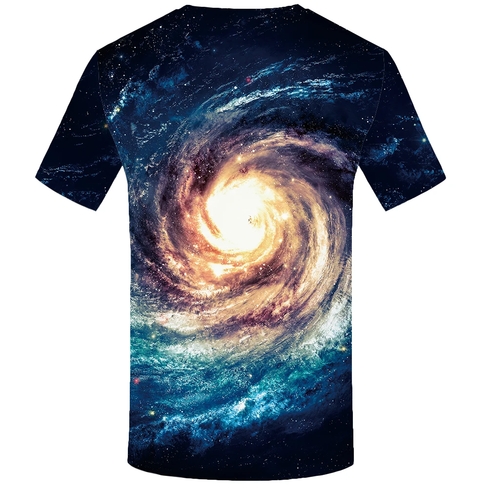 Мужская футболка с рисунком KYKU, летняя футболка с 3D-принтом космоса, в хип-хоп стиле
