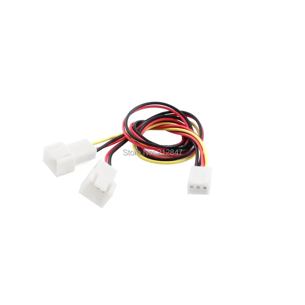 

Female 3pin to 2x 3pin Male F/M Adapter PC Fan Y Splitter Extension Cable 26.5cm