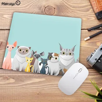 

Mairuige Cat Family Animal Mouse Pad Anti-slip Rubber Game Speed Pad Office Crafts Fashion Home Accessories s 22X18/25x20CM