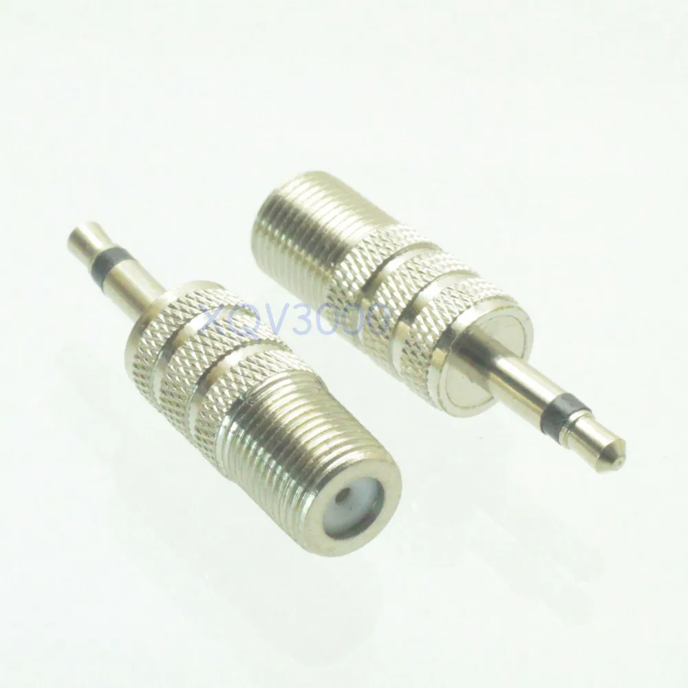 

2pcs Adapter converter F TV female jack to 3.5mm mono male plug pin RF COAXIAL