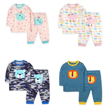 

[2Pcs/Lot Random Color]Cartoon Baby Boy Clothes Set Cotton Long Sleeve Baby Girl Spring Clothes Suit Newborn Clothing 0-24Months