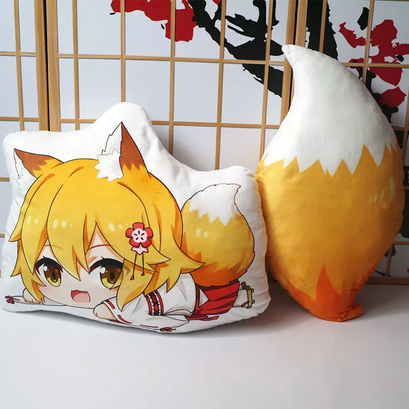 The Helpful Fox Senko-san plush toy Anime Sewayaki Kitsune no Senko-san pillow doll cosplay for gift foxfire the kitsune oracle