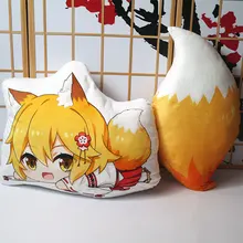 Jouet en peluche renard senko-san, poupée d'oreiller dessin animé Sewayaki Kitsune no senko-san, queue de cosplay 50cm en cadeau