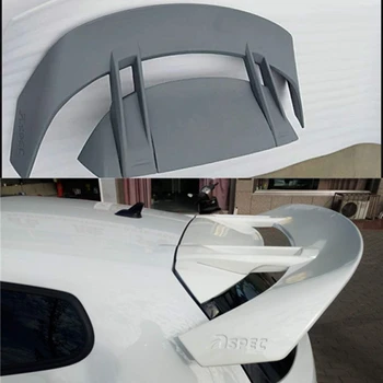 شراء لفولكس واجن شيروكو 2010 + عالية الجودة ABS المواد التمهيدي اللون سيارة الخلفية سقف الشفاه الجناح كابح ASPEC نمط