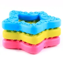 1PCS New Fiver Star Rubber Dog Chew Toy TPR Environmental protection Colorful Dental Teeth Cleaning Pet Toys