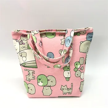 

Melody Crayon Shin-chan Fashion Portable Canvas Lunch Bags Cartoon Picnic Bag Food Box Tote Storage For Women Girls Kids