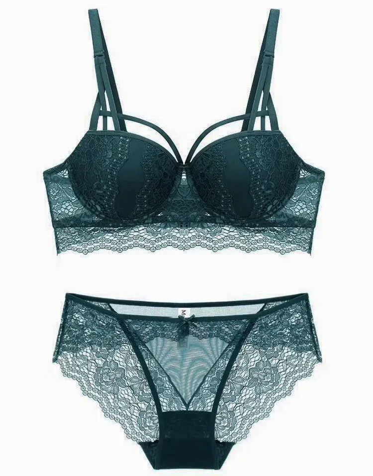 

CINOON Brand 2018 Sexy Bra Set Push-up Bra 3/4 Cup Underwear Sexy Lace Lingerie Vs Bra For Women 70-85A B C Cup Free Shipping