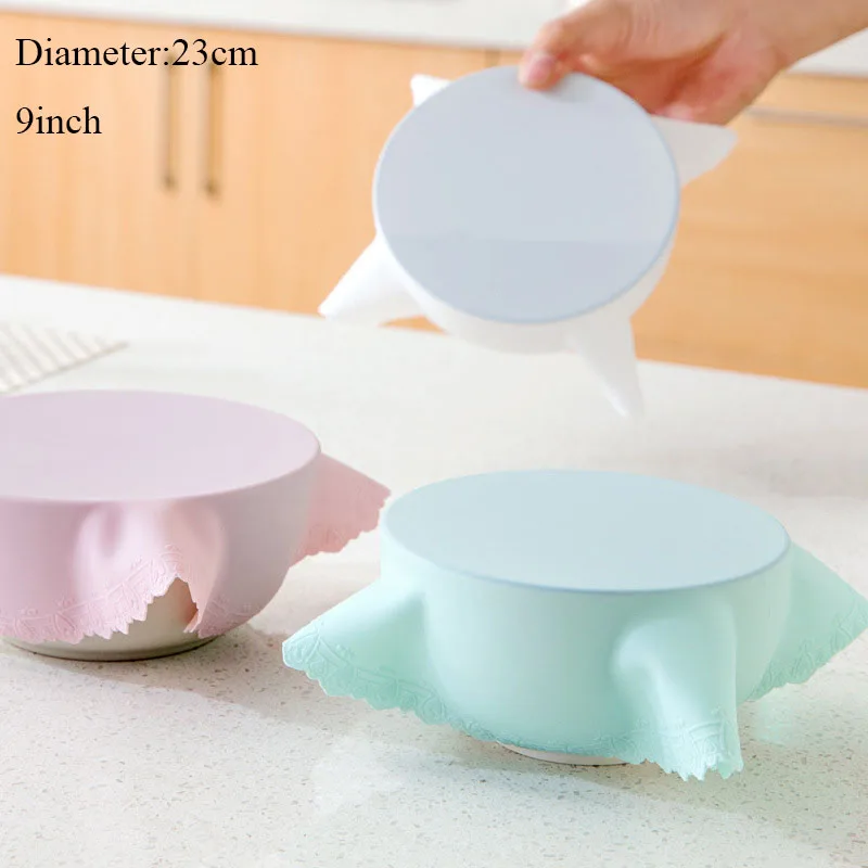

Hoomall Food Grade Silicone Wrap Storage Lids Kitchen Tool Food Fresh Keeping Saran Lid High Stretch Seal Vacuum Container Cover