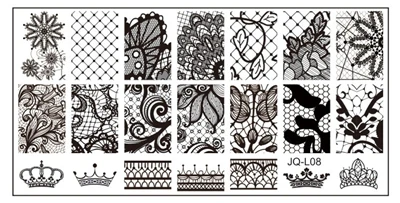 JQ-L серии 120*60 мм Размер штамп штамповка изображения Konad Пластина Печать ногтей шаблон DIY для ногтей штамповки пластин - Цвет: L08