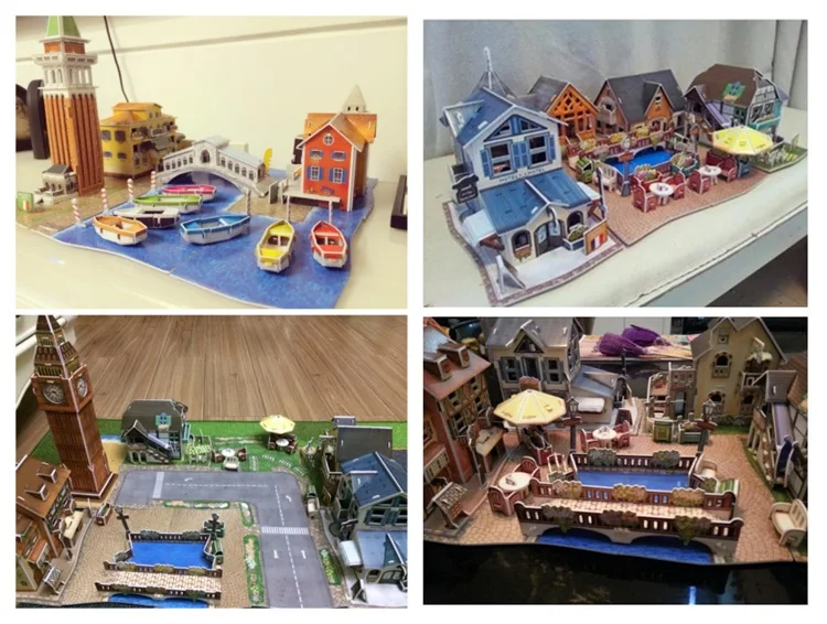 

Original 3d diy World Amorous Building grocery store street Beerhouse villa resturant hostel dollhouse match sylvanian families