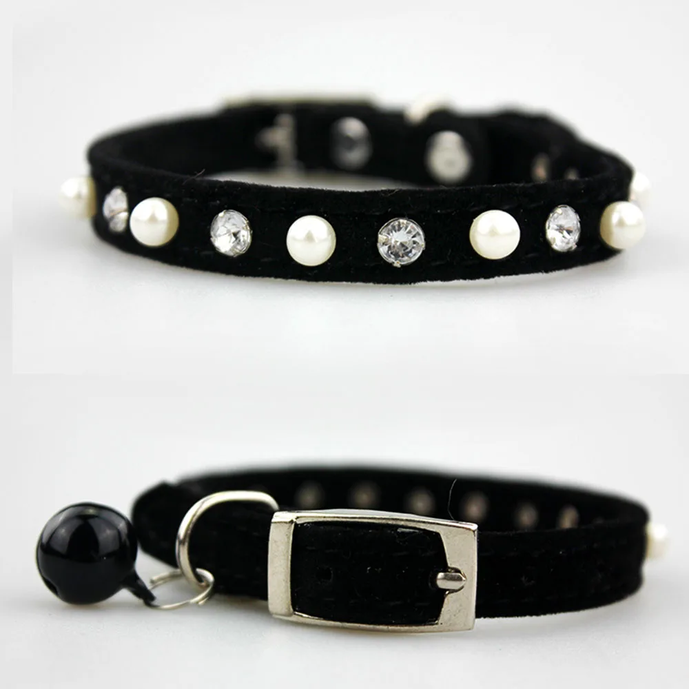 cat collar black sku-2