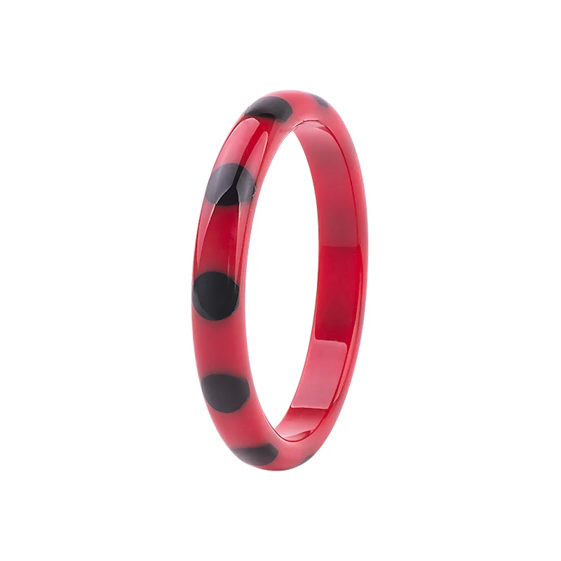 

GuanLong Wholesale Fashion Round Spot Resin Bracelets & Bangles For Young Women Party Jewelry
