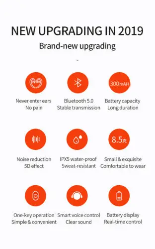 Беспроводная гарнитура с костной проводимостью Bluetooth 5 0 наушники стерео