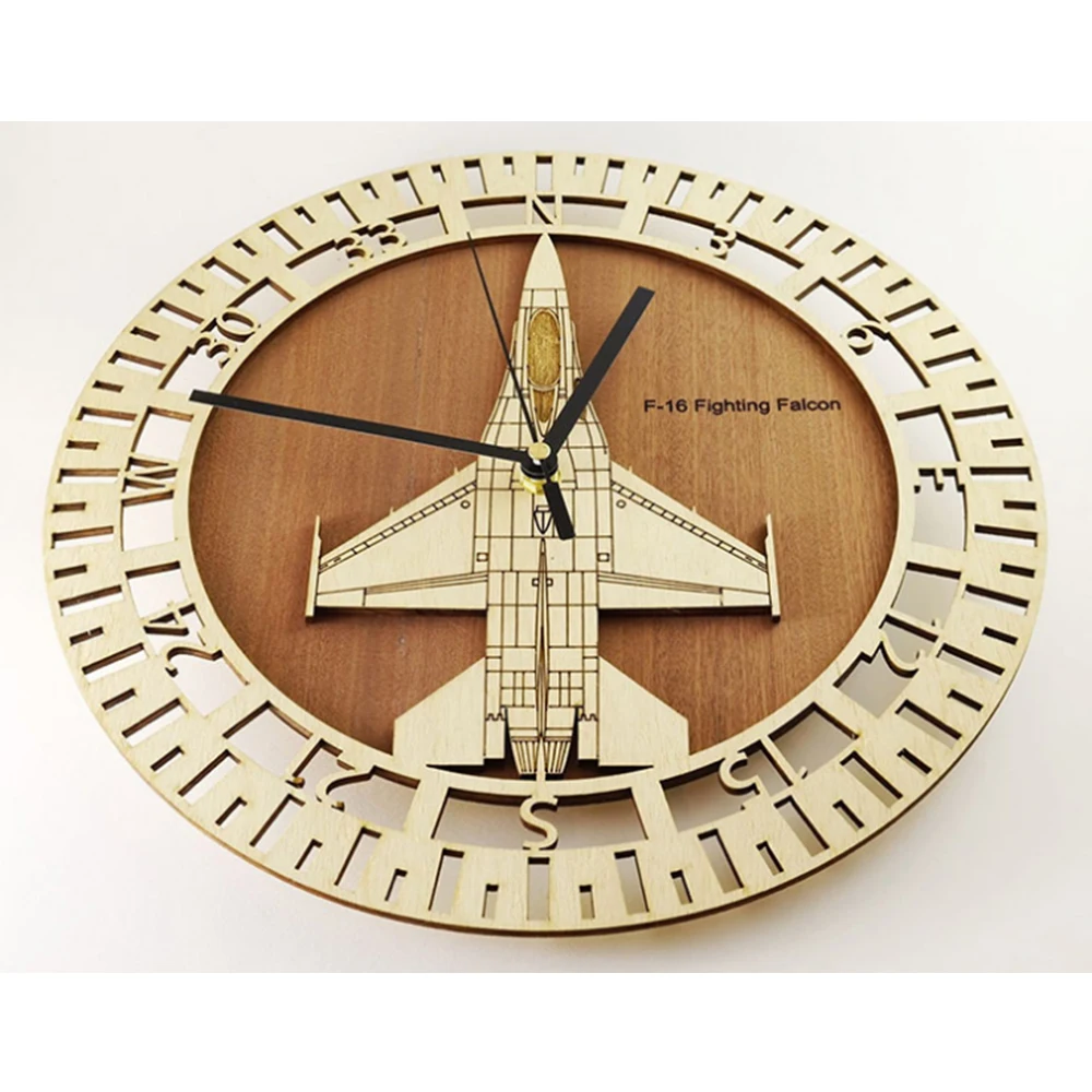 Креативные бесшумные настенные часы в стиле ретро, не тикающие, с F-16, боевого Сокола, самолета, самолета, настенные часы, персональные 3D Современные часы