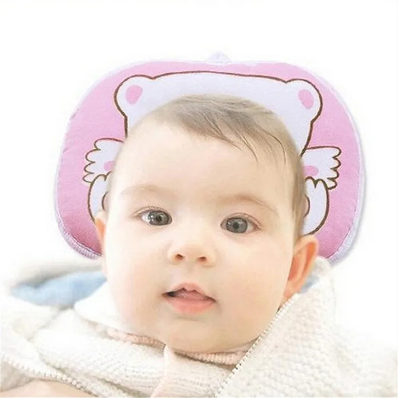 Newborn Infant Soft Neck Support Print Bear Head Shape Baby Shaping