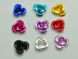 200 смешанных Цвет Алюминий металла Роза Бусины 8 мм Поиск