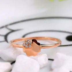 Robira алмаз обручальное кольцо 14 К золото рубин Кольца для Для женщин цветок клевера Дизайн драгоценных камней Ювелирные украшения Юбилей
