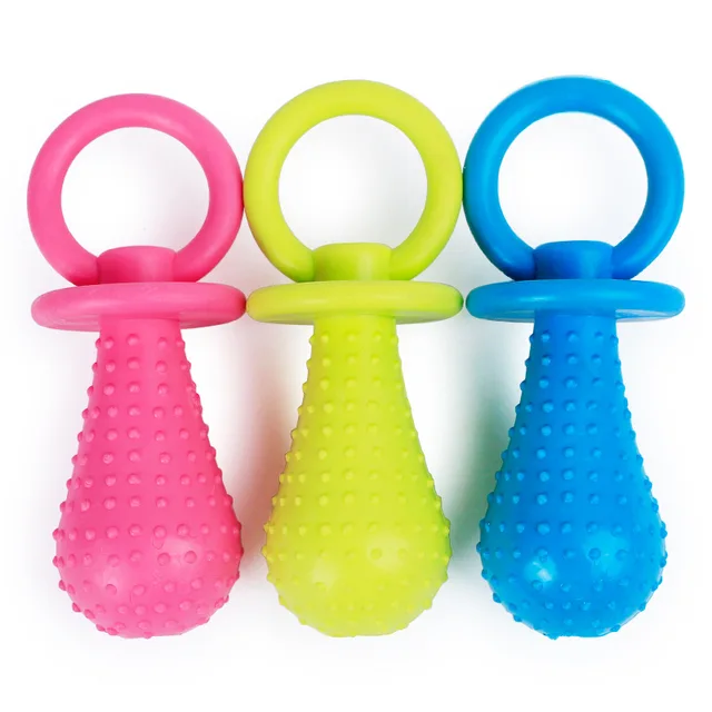 Cute Pacifier Shape Squeak Toys For Dog Chew Toy Pet Accessories Funny
