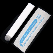 50 шт. 12u превосходное U Форма лезвия для постоянного Макияж руководство ручка один упакованы