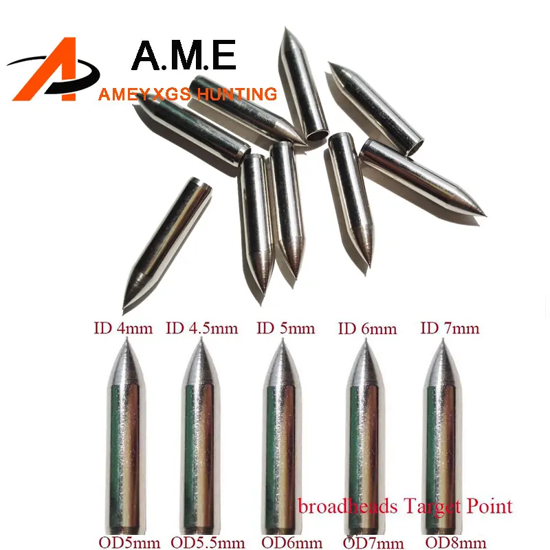 50 шт./лот стрельба из лука арбалета древесины бамбука стрелка советы 7 мм Дерево Стрелки Broadheads применяются к съемки