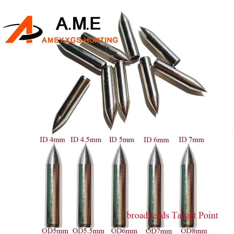 

50 pcs/lot Archery Crossbow Wood Bamboo Arrow Tips 7mm Wood Arrowheads Broadheads Apply to shooting