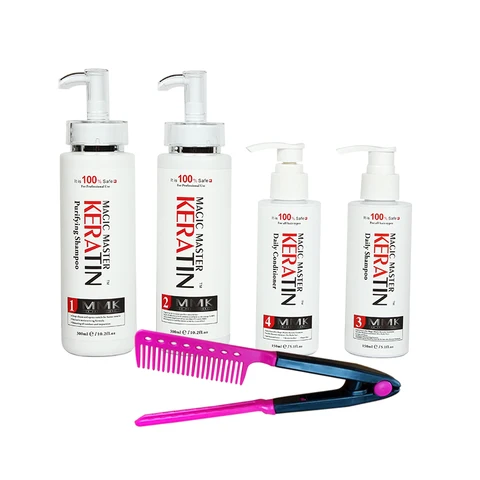 Tratamento + Purificante Frisado + Pente sem Formalina Magia Mestre Queratina Shampoo Daliy Condicionador Endireitar Cabelo Livre &
