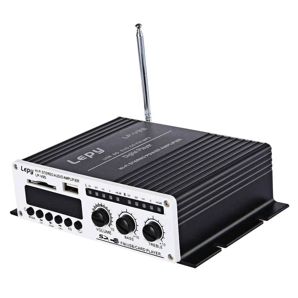 Lepy LP V9S автомобиль mini Усилители домашние Hi Fi 180 Вт Выход звук стерео fm