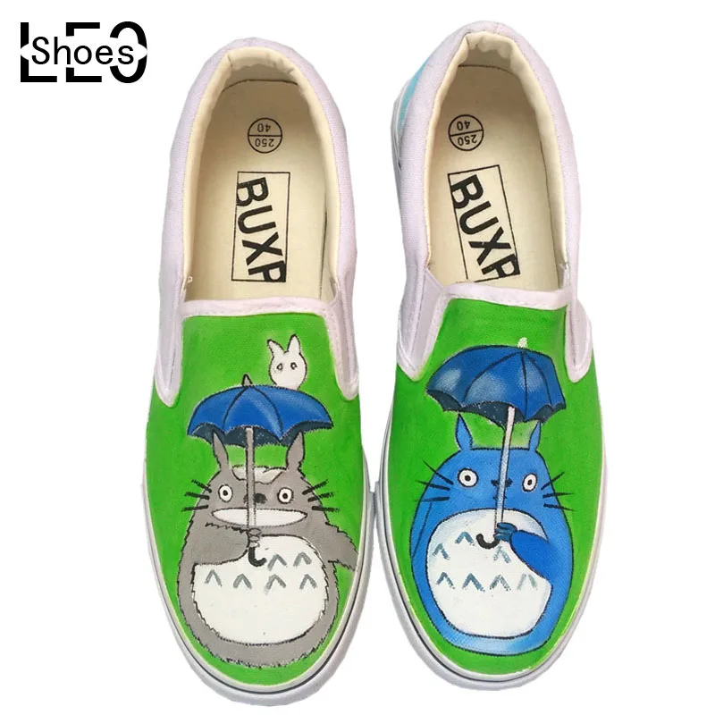 Personaje de dibujos animados de Graffiti Zapatos de Lona Totoro Niño Infantil Chicos Chicas Anime Totoro