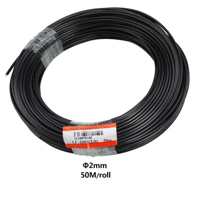 50M/roll Solid Core Fiber Optic End Glow Inner Dia 2mm/3mm Optical
