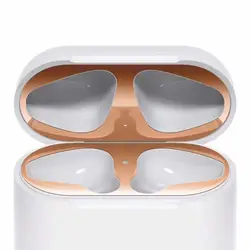 Металлическая пыль гвардии Защитный Стикеры для Apple AirPods Дело Box чехол аксессуар из железа металлическая стружка наушники плиты Pad