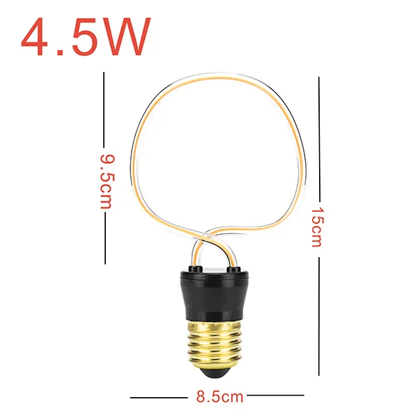 Ретро винтажный светодиодный светильник E27 220 в 240 В Мягкий Светодиодный светильник накаливания 4 Вт 4,5 Вт внутренний декоративный светильник необычные дизайнерские лампочки теплый желтый - Испускаемый цвет: JH-AP