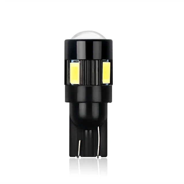 2Pcs 168 194 W5W LED Bulb 5630 6/10SMD Canbus Light Bulb No Error Light Parking Clearance Side Turn Signal Light White t10   6smd