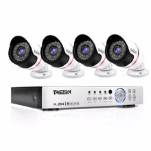 Tmezon AHD 4CH 2MP 1080P CCTV Home Security System 4pcs 1080P Day Night Waterproof IR Camera Alarm Systems Security 1TB 2TB Kit