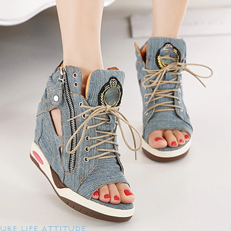 denim pumps shoes