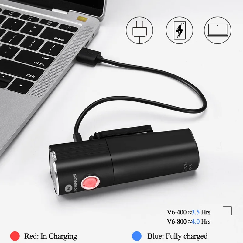 Best Rechargeable Bike Light USB Waterproof 400/800 Lumen 6/7 Mode Bicycle Front Light Cycling lamp Bike Headlight Flashlight Lantern 5