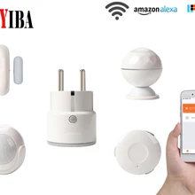 SmartYIBA приложение управление окна двери сигнализации/ЕС Plug умная розетка/утечки воды Датчик потока/PIR детектор движения для домашней безопасности