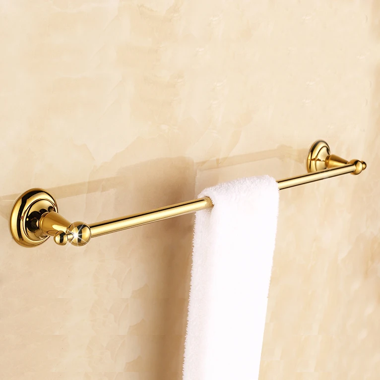 

Luxury Brass Material Gold Color Bathroom Single Towel Holder